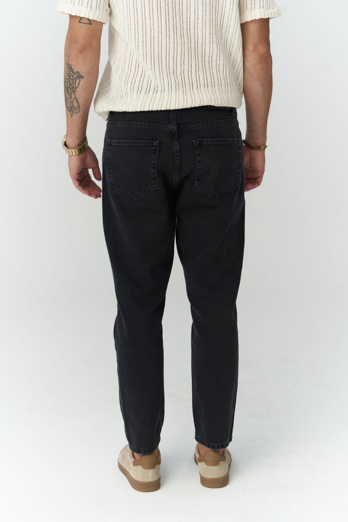 Mai Collection Grant Siyah Erkek %100 Pamuk Jean Pantolon görsel 6