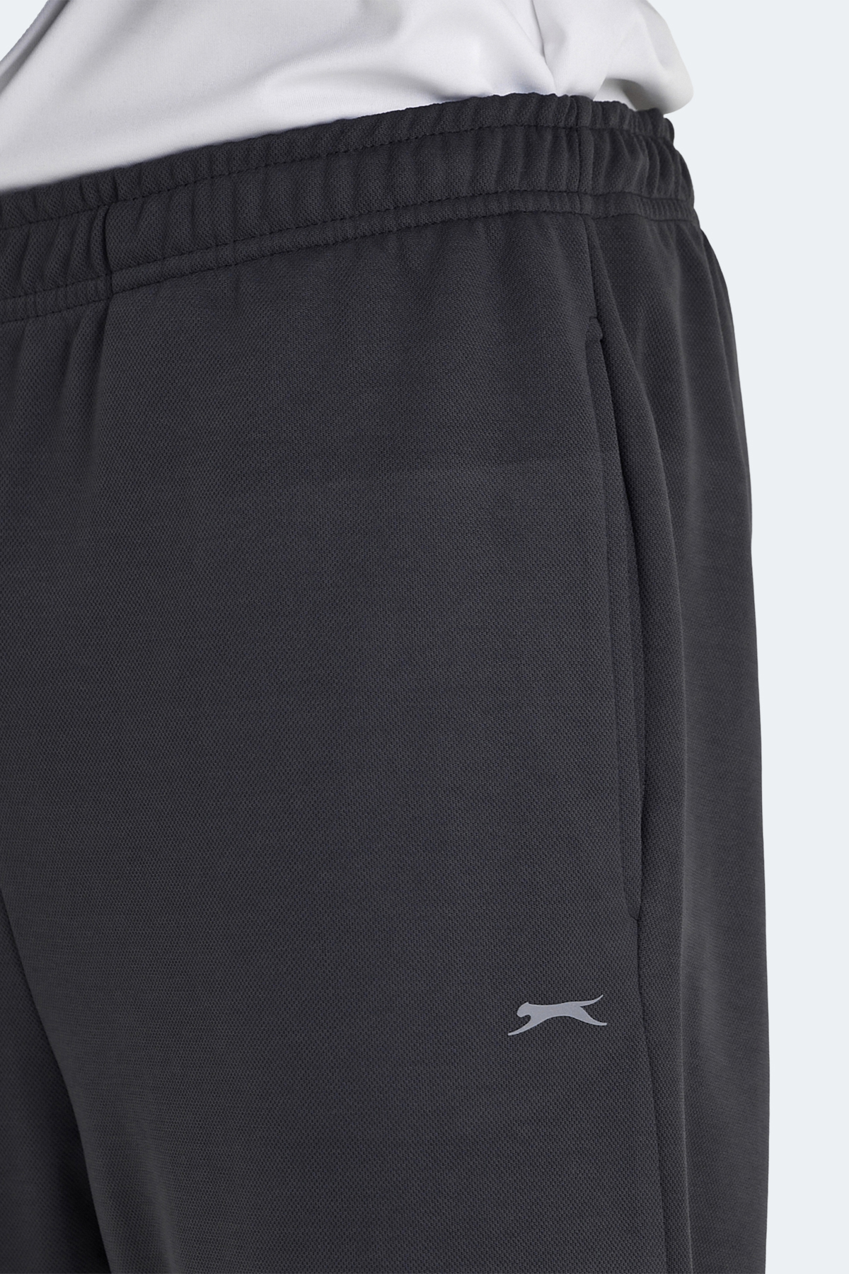 SLAZENGER RICH Erkek Fermuarlı Kapüşonlu Cepli Koyu Gri Eşofman Takımı görsel 6