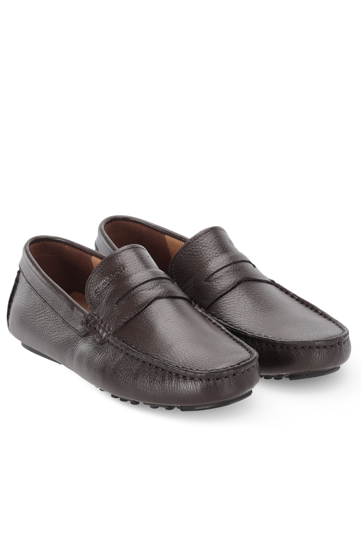SLAZENGER MONTANA I Erkek Deri Kahve Günlük Loafer Ayakkabısı görsel 2
