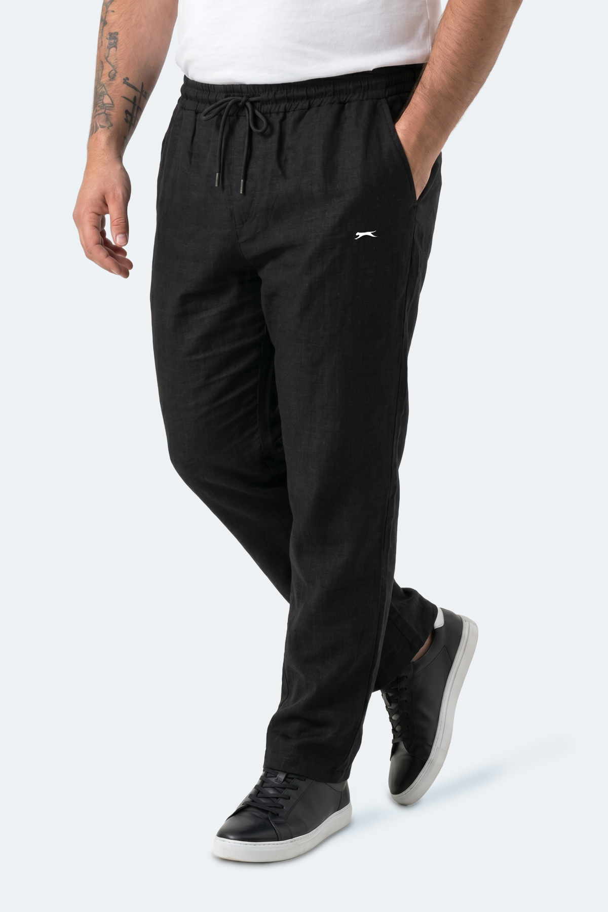 SLAZENGER KARMELA JMB. Erkek Büyük Beden Siyah Eşofman Altı