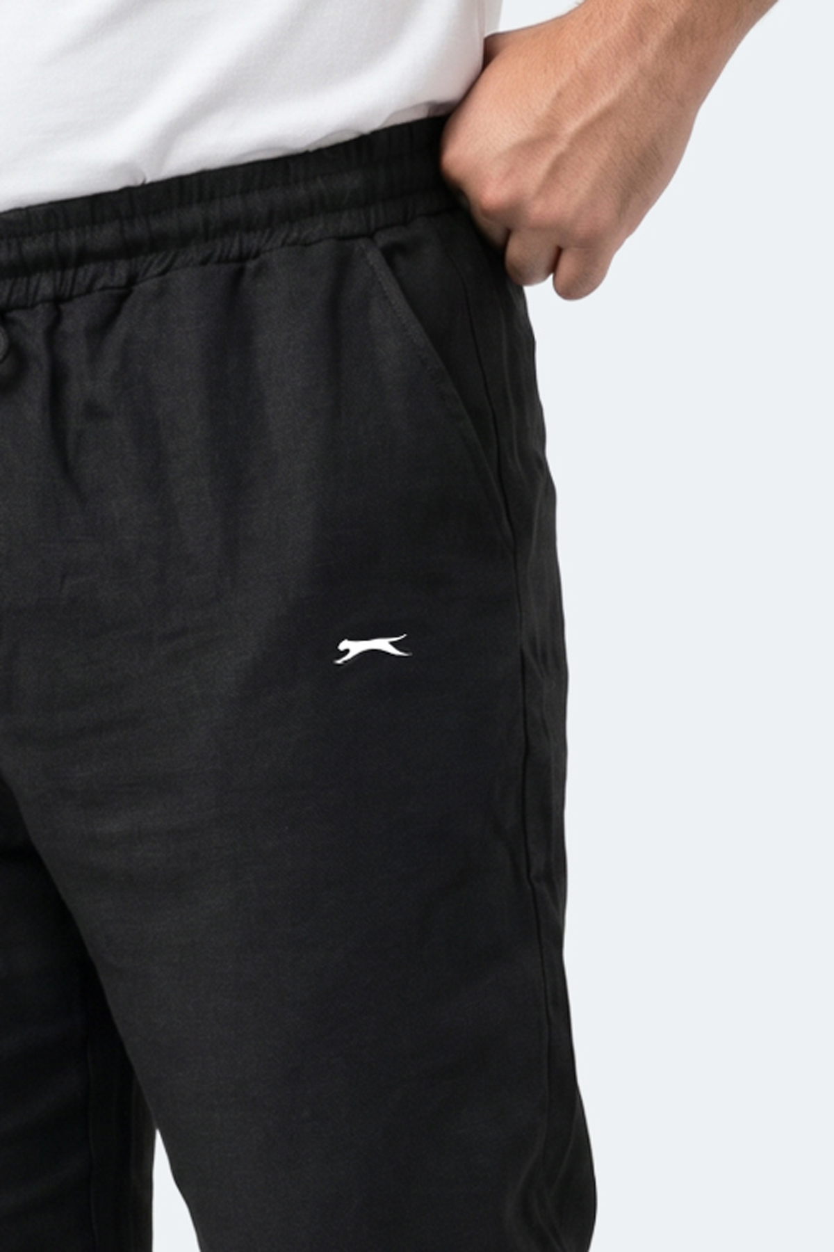 SLAZENGER KARMELA JMB. Erkek Büyük Beden Siyah Eşofman Altı görsel 3