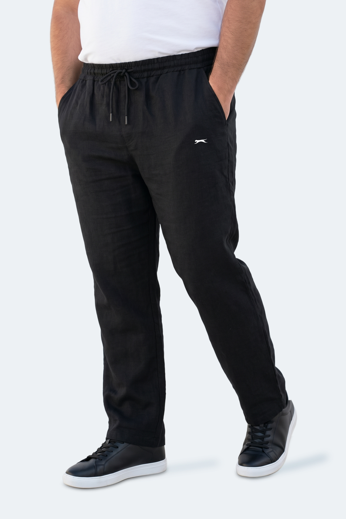 SLAZENGER KARMELA JMB. Erkek Büyük Beden Siyah Eşofman Altı görsel 4