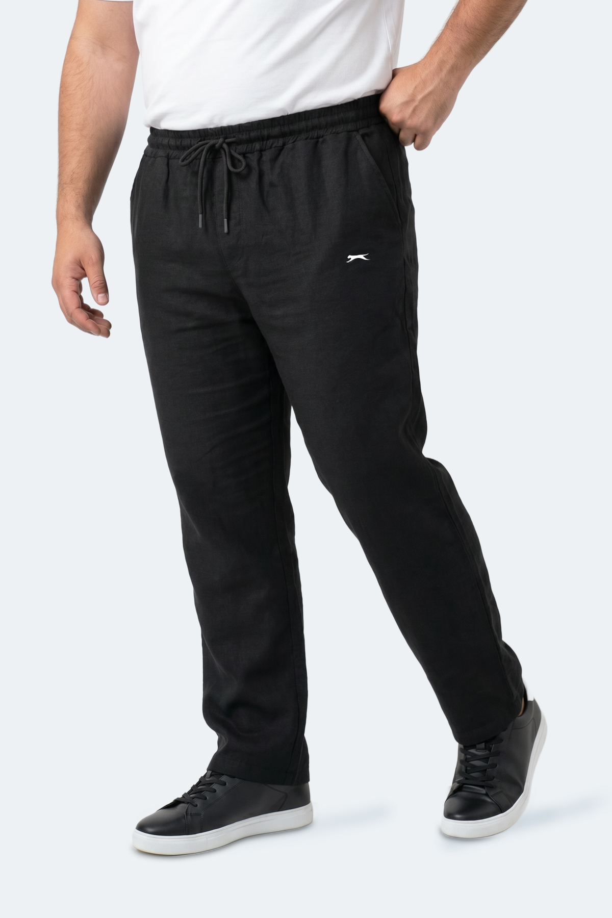 SLAZENGER KARMELA JMB. Erkek Büyük Beden Siyah Eşofman Altı görsel 6