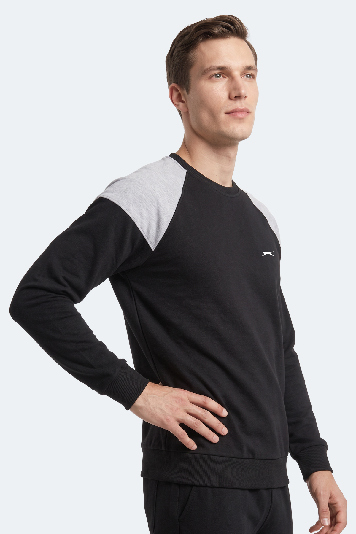 SLAZENGER MADE Erkek Siyah Sweatshırt görsel 4