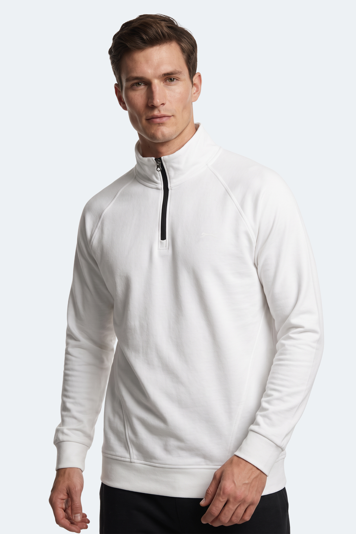 SLAZENGER MALIKA Erkek Ekru Sweatshırt