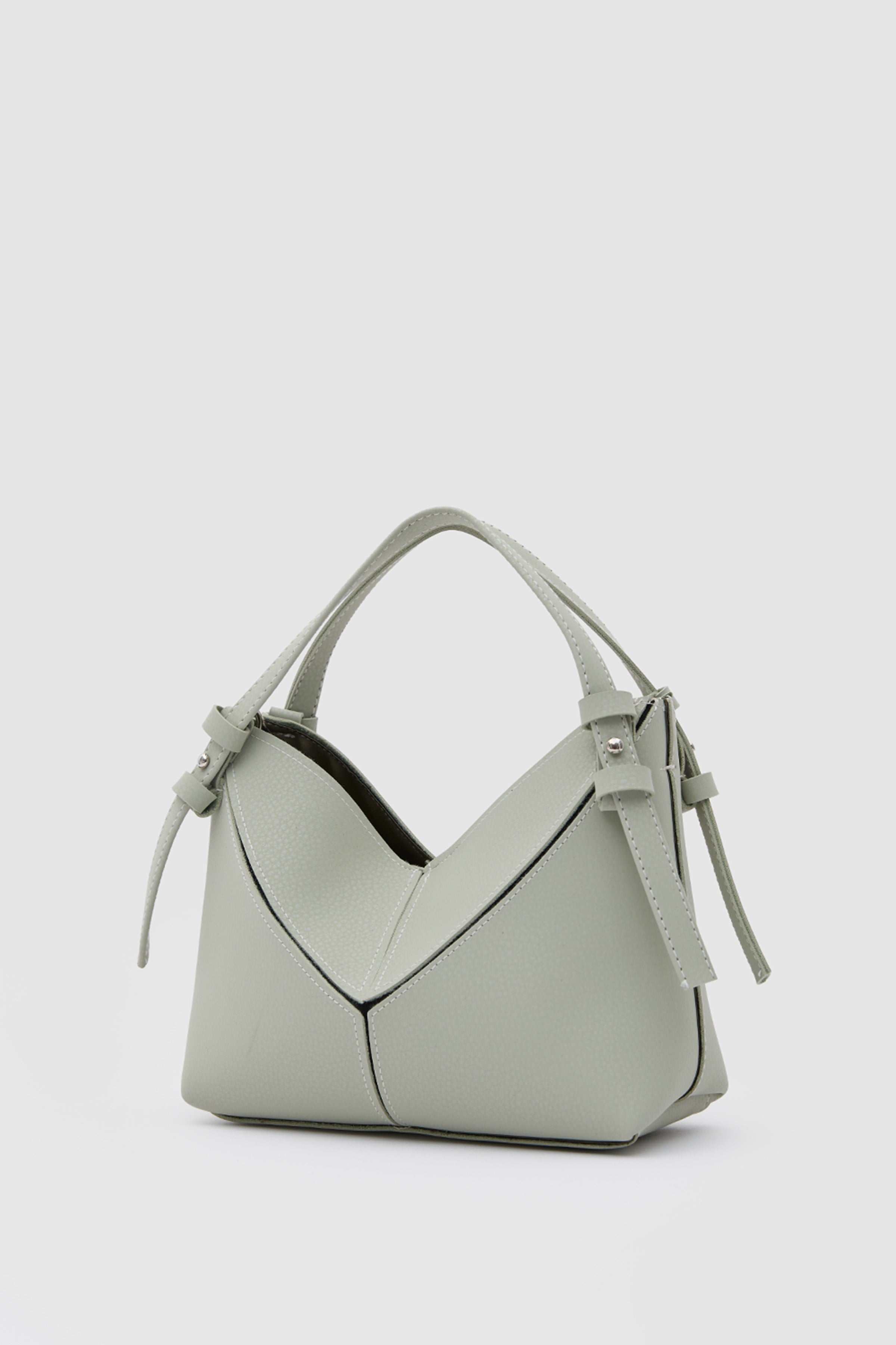 Shulebags Rada Asimetrik Charmlı El Ve Çapraz Çanta Mint görsel 5