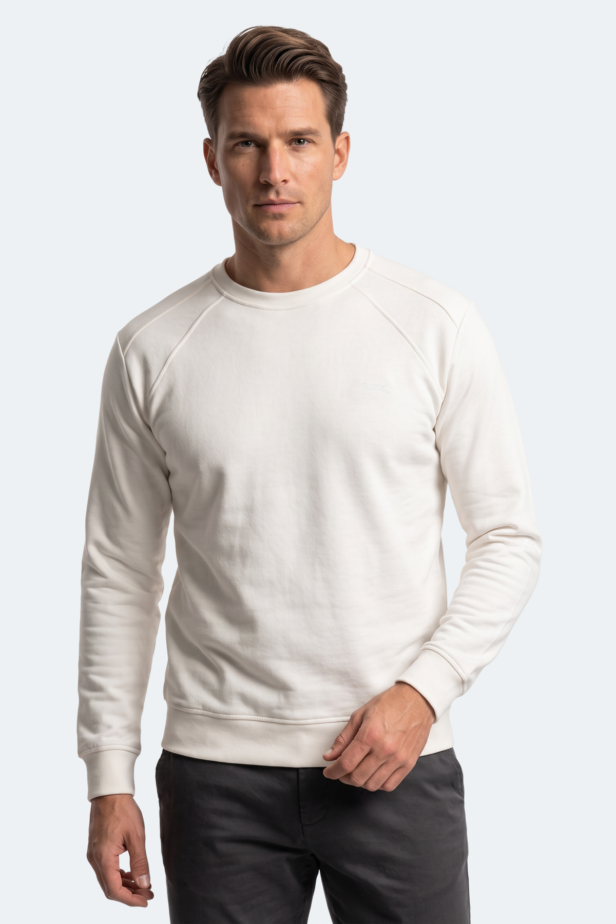 SLAZENGER KOVAN I Erkek Beyaz Sweatshırt görsel 6