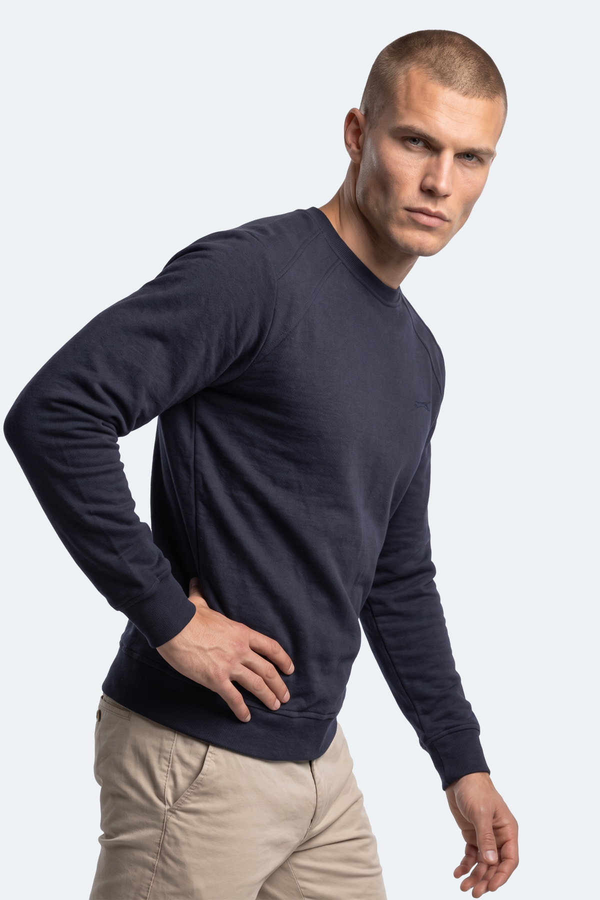 SLAZENGER KOVAN I Erkek Lacivert Sweatshırt görsel 5