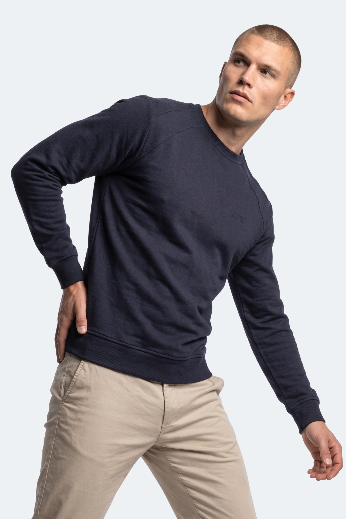 SLAZENGER KOVAN I Erkek Lacivert Sweatshırt görsel 7