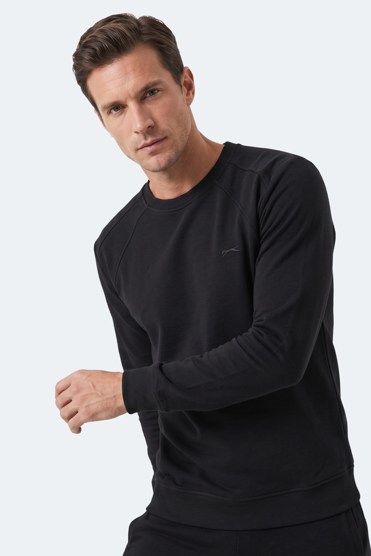 SLAZENGER KOVAN I Erkek Siyah Sweatshırt görsel 4