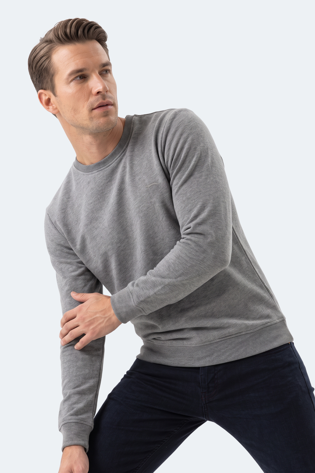 SLAZENGER MARLON I Erkek Koyu Gri Sweatshırt görsel 6