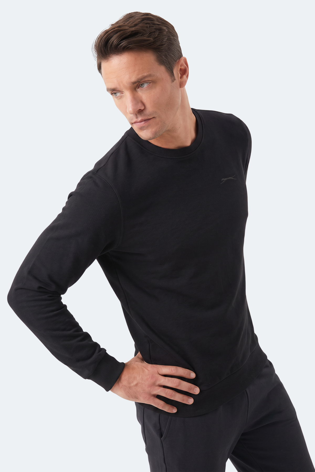 SLAZENGER MARLON I Erkek Siyah Sweatshırt görsel 3