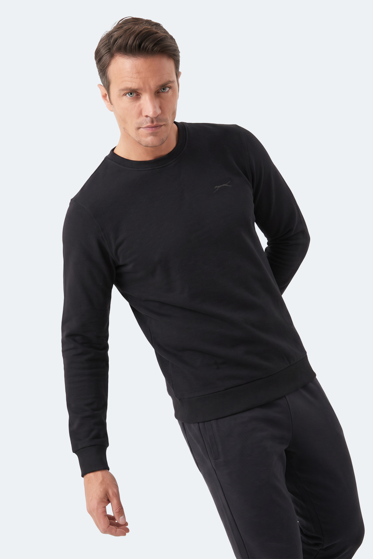 SLAZENGER MARLON I Erkek Siyah Sweatshırt görsel 4