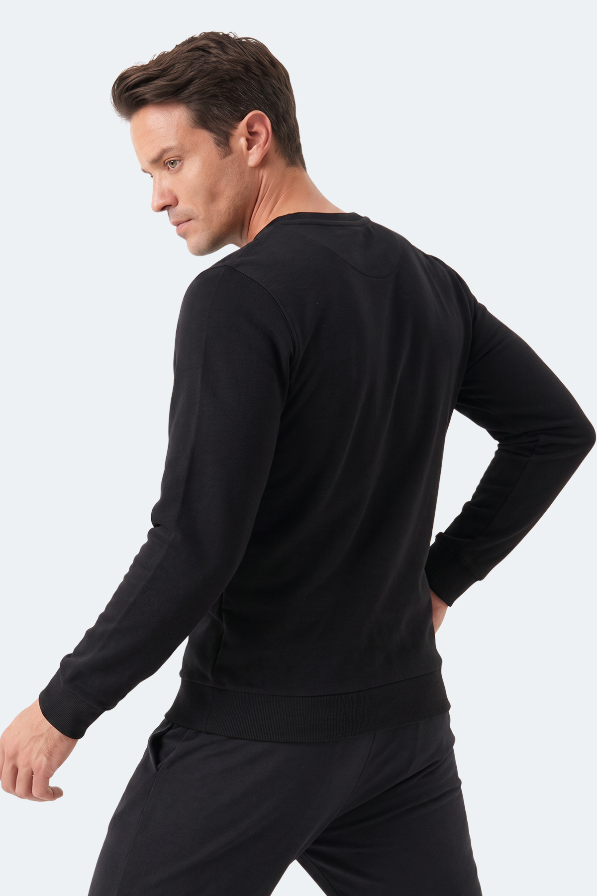 SLAZENGER MARLON I Erkek Siyah Sweatshırt görsel 5