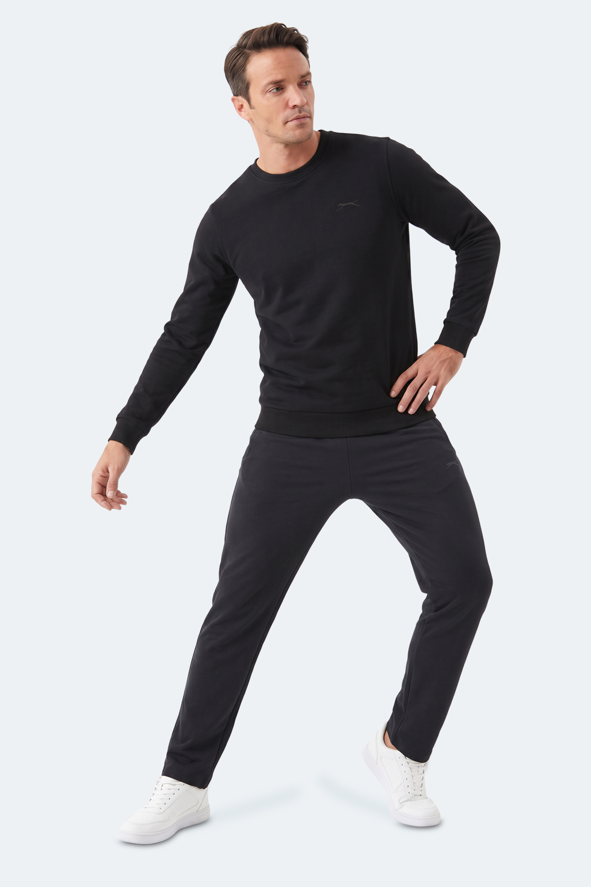 SLAZENGER MARLON I Erkek Siyah Sweatshırt görsel 6
