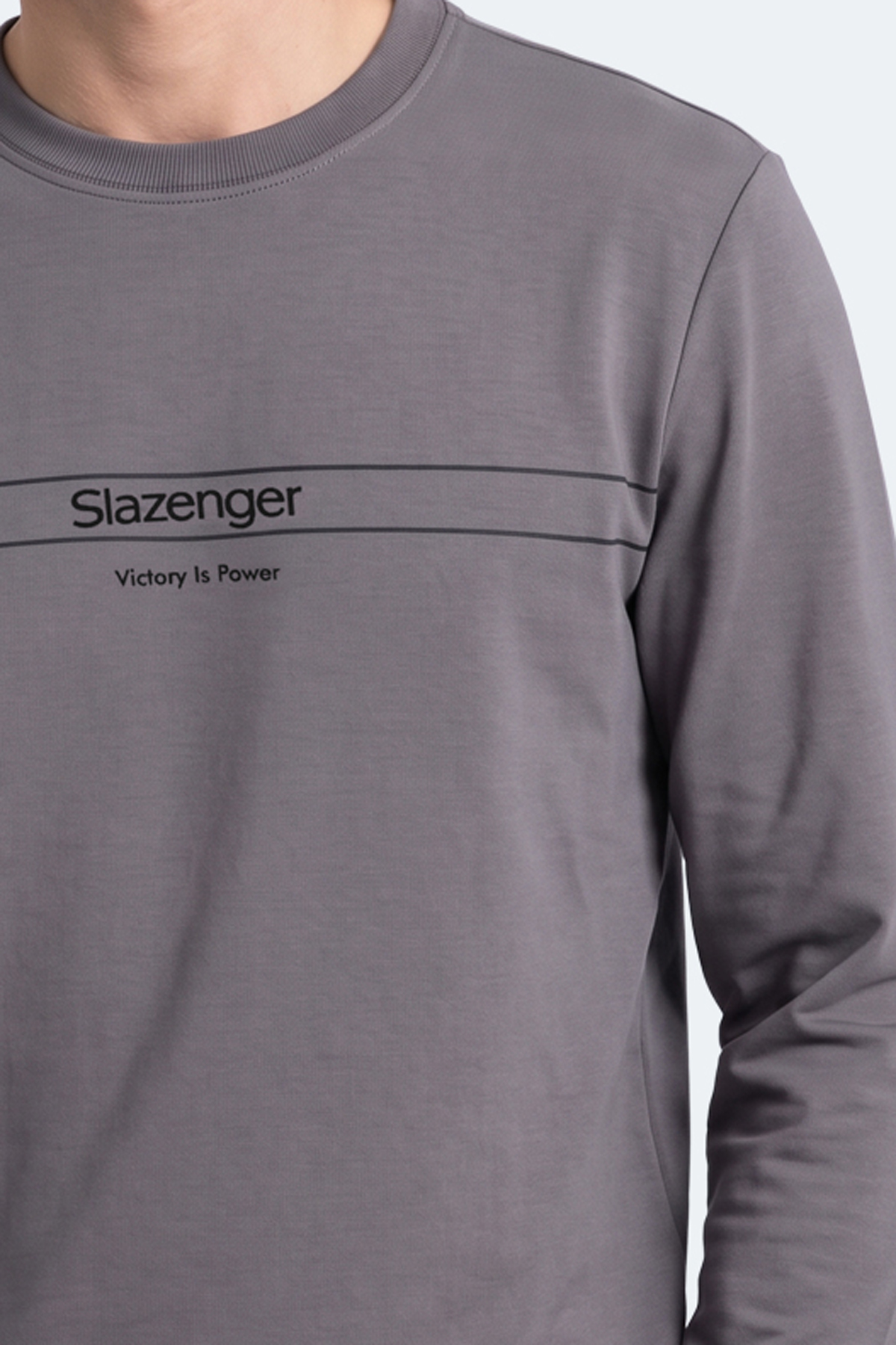 SLAZENGER GARRET Erkek Koyu Gri Sweatshırt görsel 2