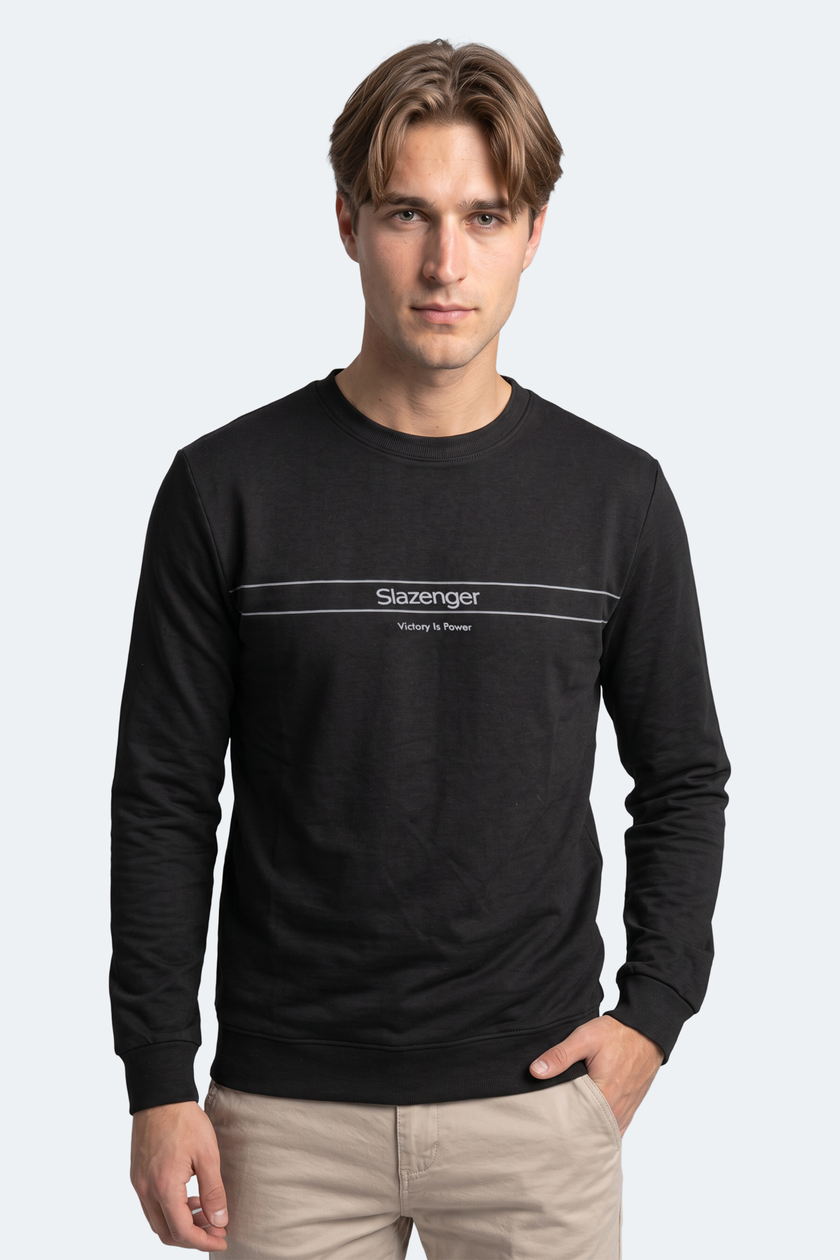 SLAZENGER GARRET Erkek Siyah Sweatshırt