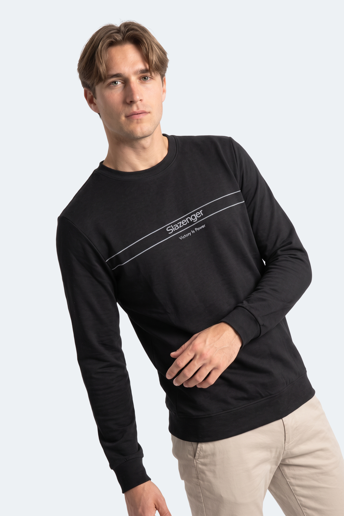 SLAZENGER GARRET Erkek Siyah Sweatshırt görsel 4