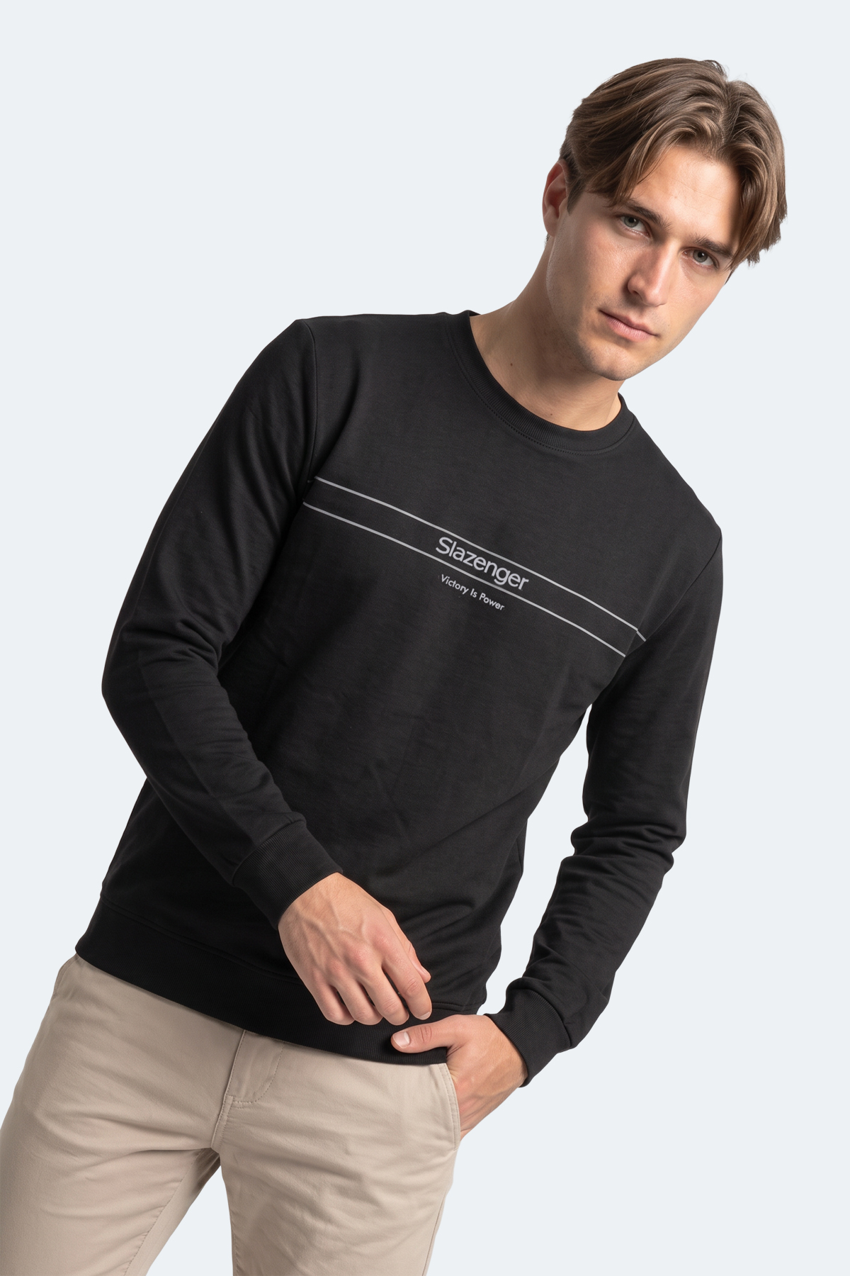 SLAZENGER GARRET Erkek Siyah Sweatshırt görsel 5
