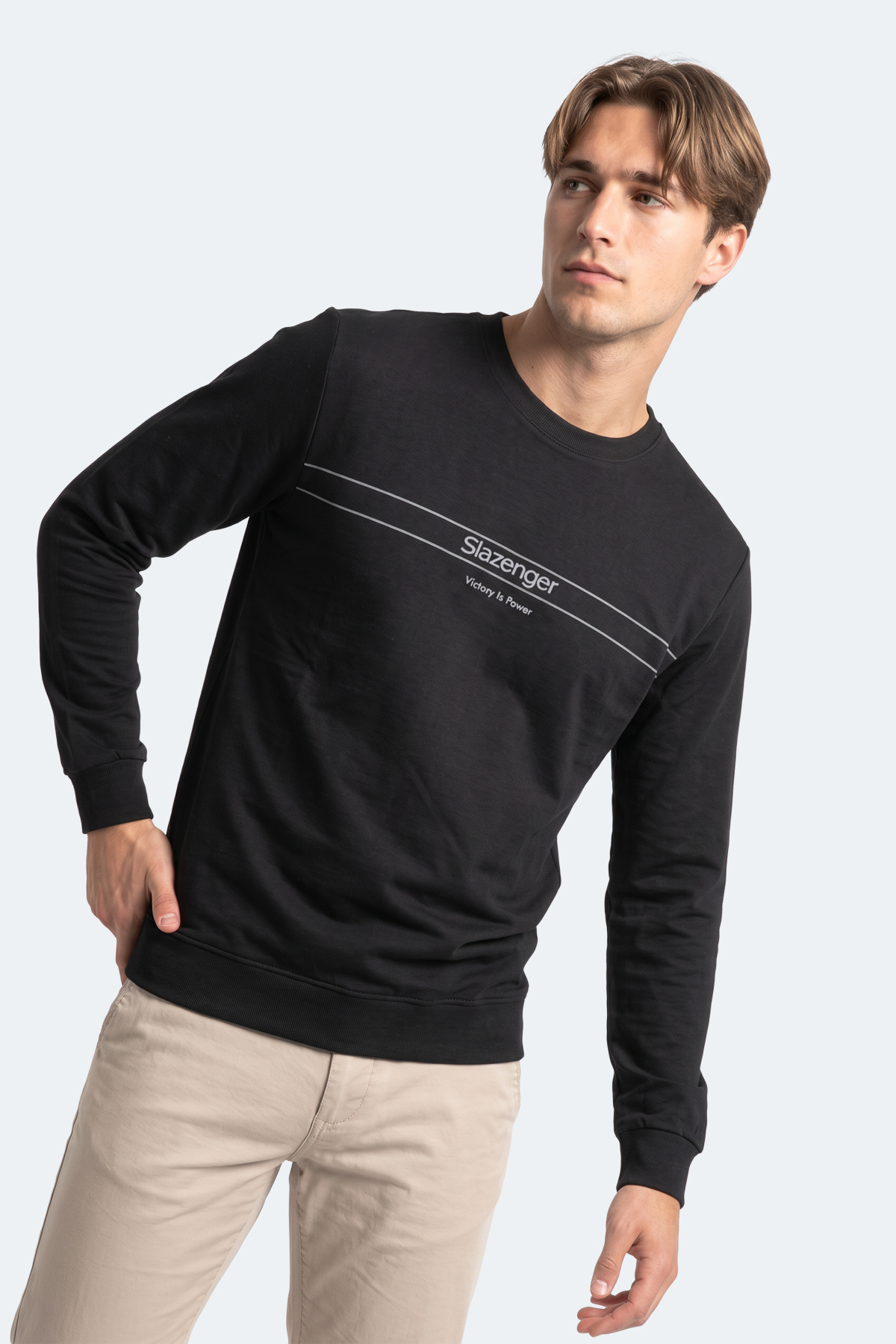 SLAZENGER GARRET Erkek Siyah Sweatshırt görsel 7