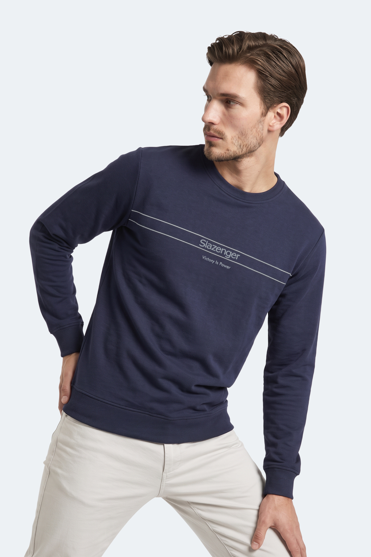 SLAZENGER GARRET Erkek Lacivert Sweatshırt görsel 4
