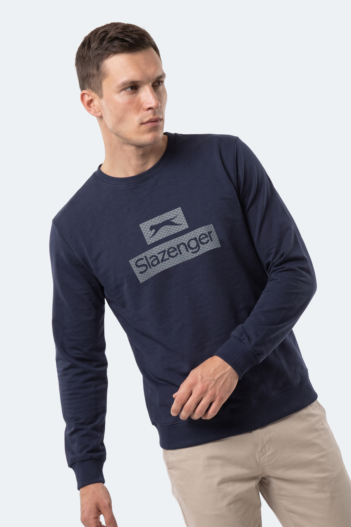 SLAZENGER GARVAN Erkek Lacivert Sweatshırt görsel 4