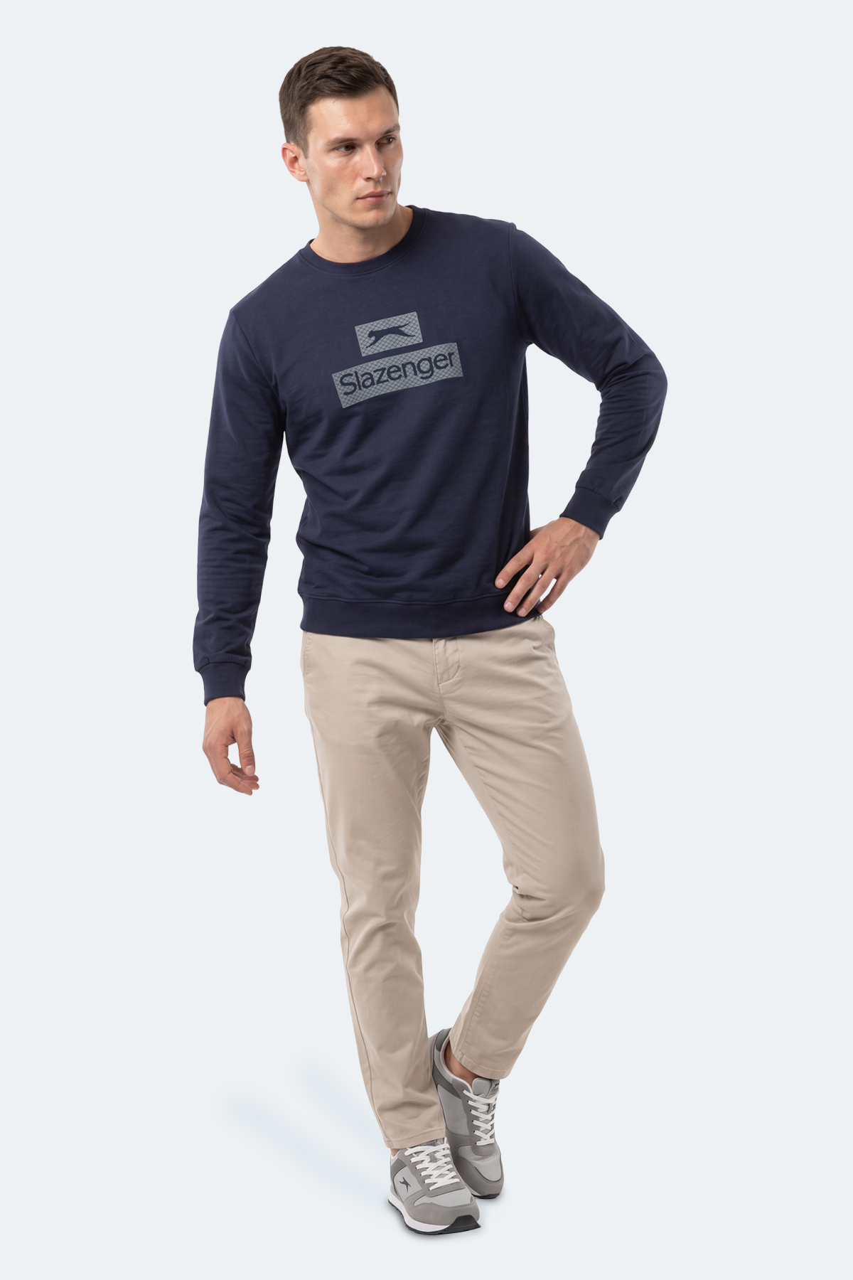 SLAZENGER GARVAN Erkek Lacivert Sweatshırt görsel 6