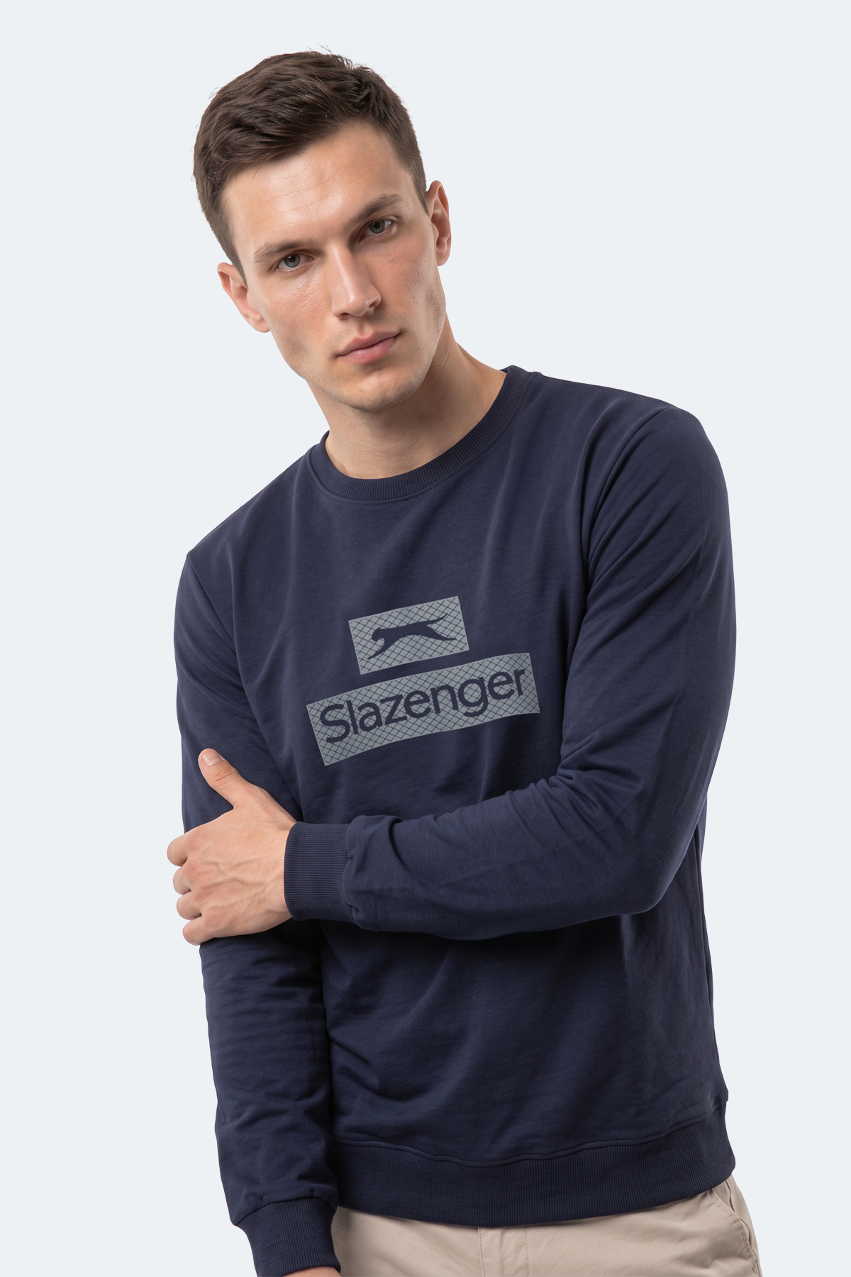 SLAZENGER GARVAN Erkek Lacivert Sweatshırt görsel 7
