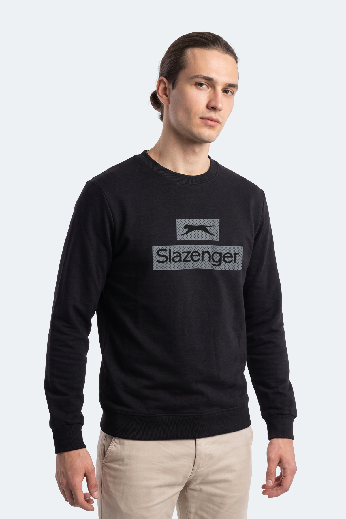 SLAZENGER GARVAN Erkek Siyah Sweatshırt
