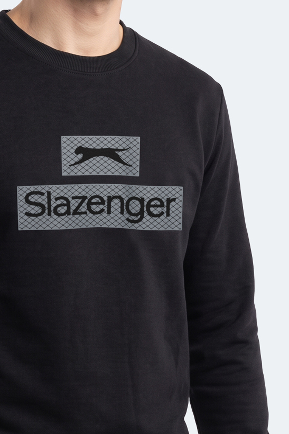 SLAZENGER GARVAN Erkek Siyah Sweatshırt görsel 2