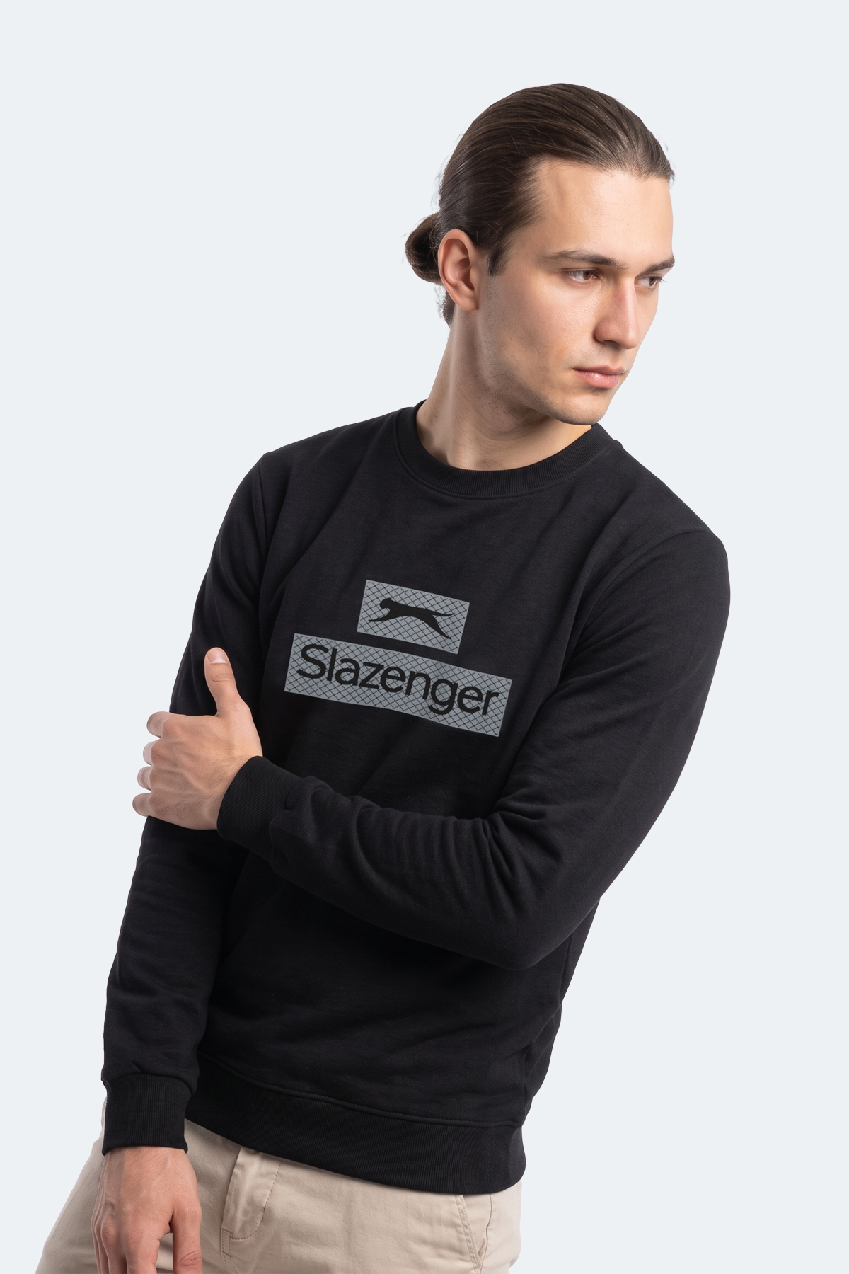 SLAZENGER GARVAN Erkek Siyah Sweatshırt görsel 6