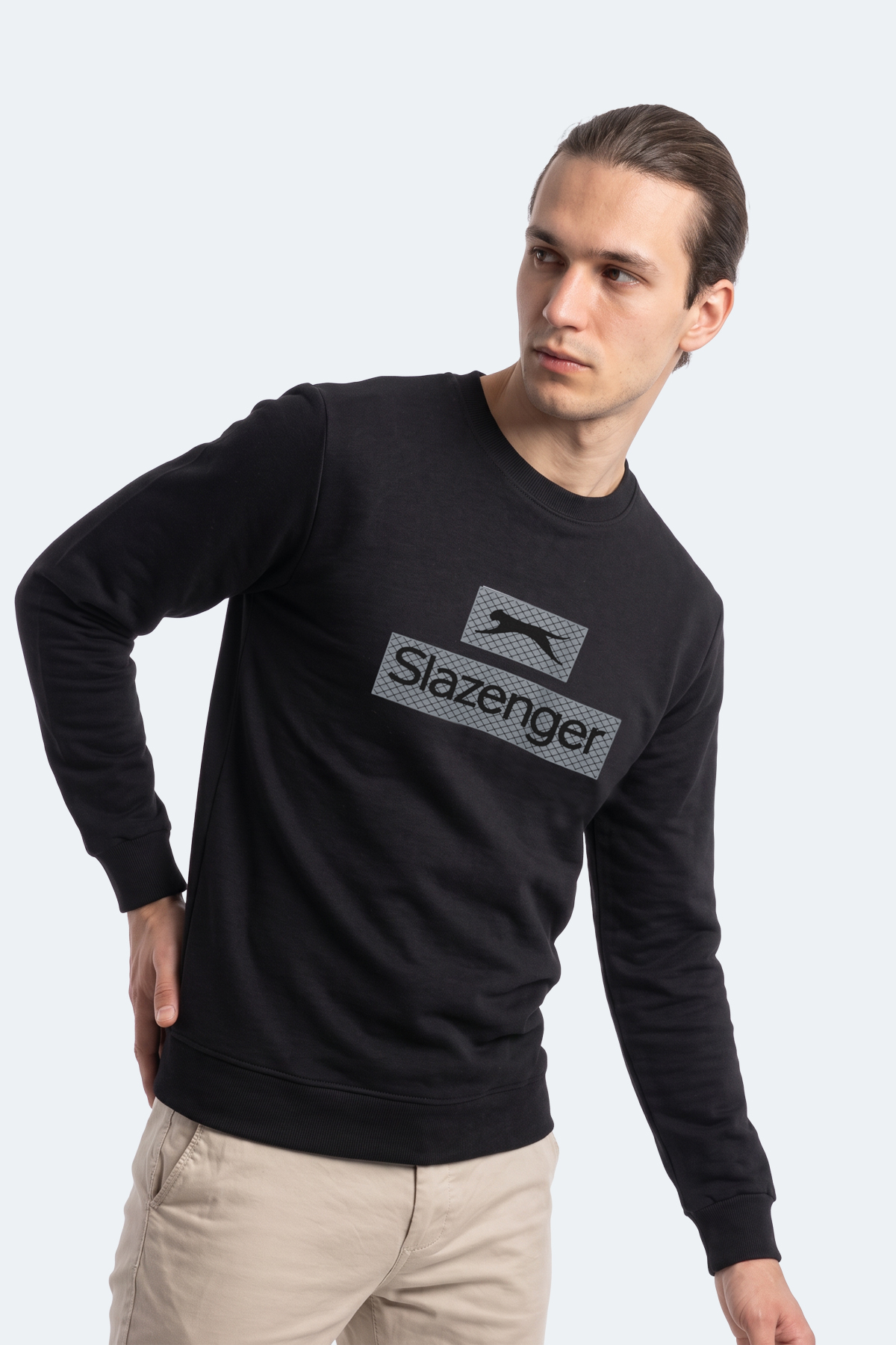 SLAZENGER GARVAN Erkek Siyah Sweatshırt görsel 8
