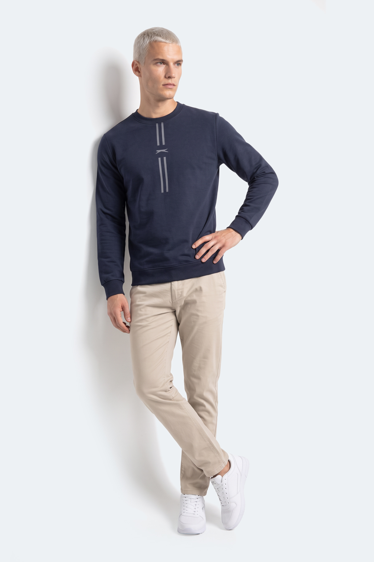 SLAZENGER GABINO I Erkek Lacivert Sweatshırt görsel 4