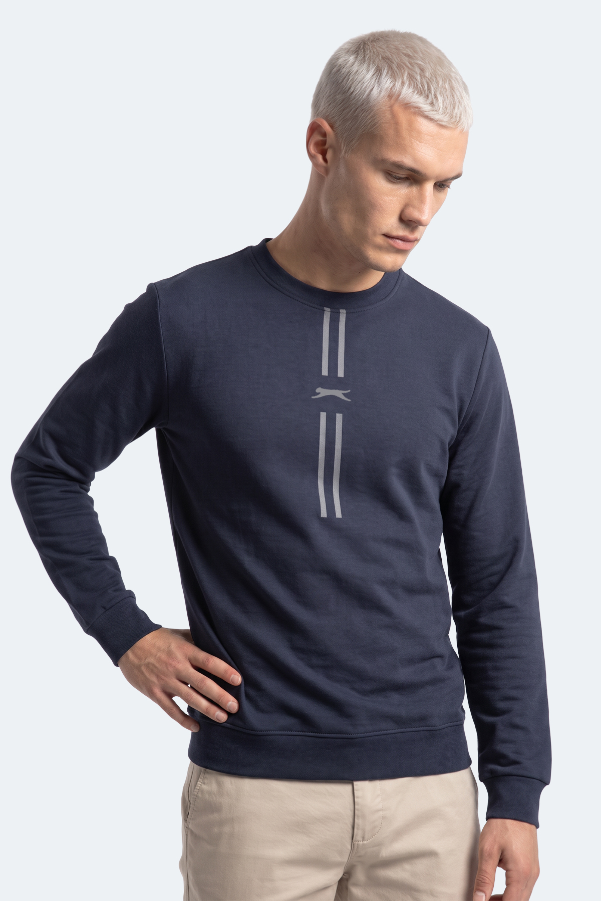 SLAZENGER GABINO I Erkek Lacivert Sweatshırt görsel 8