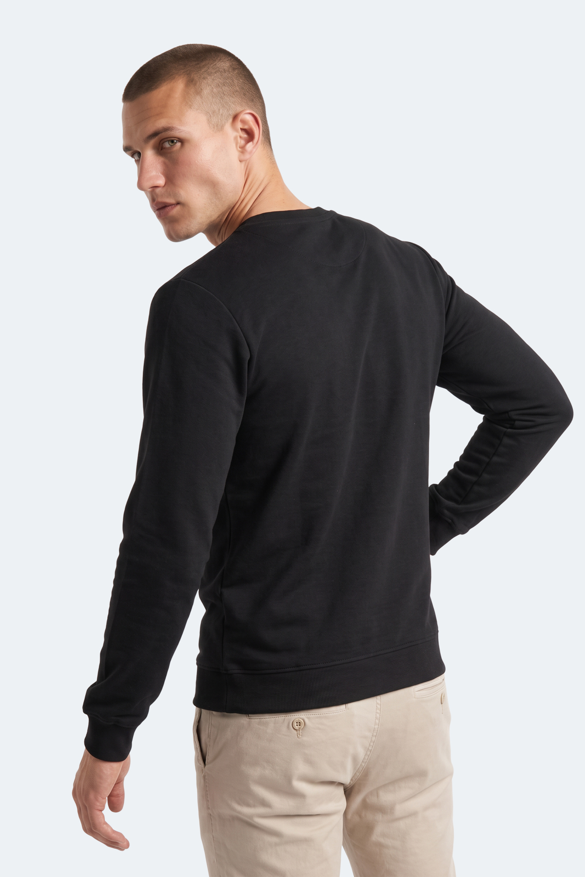 SLAZENGER GABINO I Erkek Siyah Sweatshırt görsel 4
