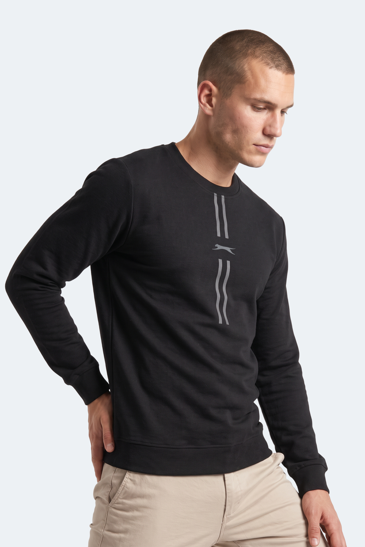 SLAZENGER GABINO I Erkek Siyah Sweatshırt görsel 5