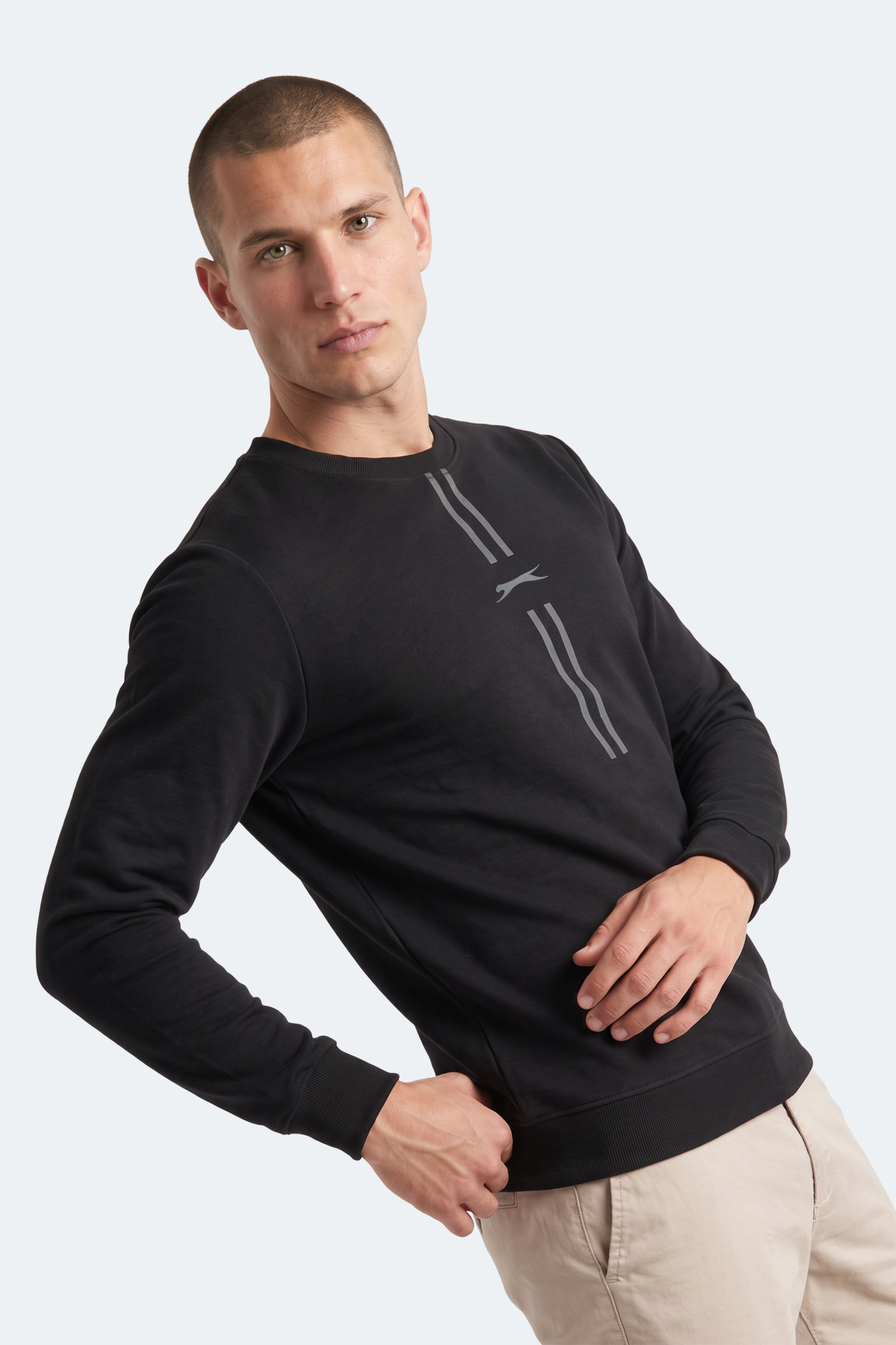 SLAZENGER GABINO I Erkek Siyah Sweatshırt görsel 6
