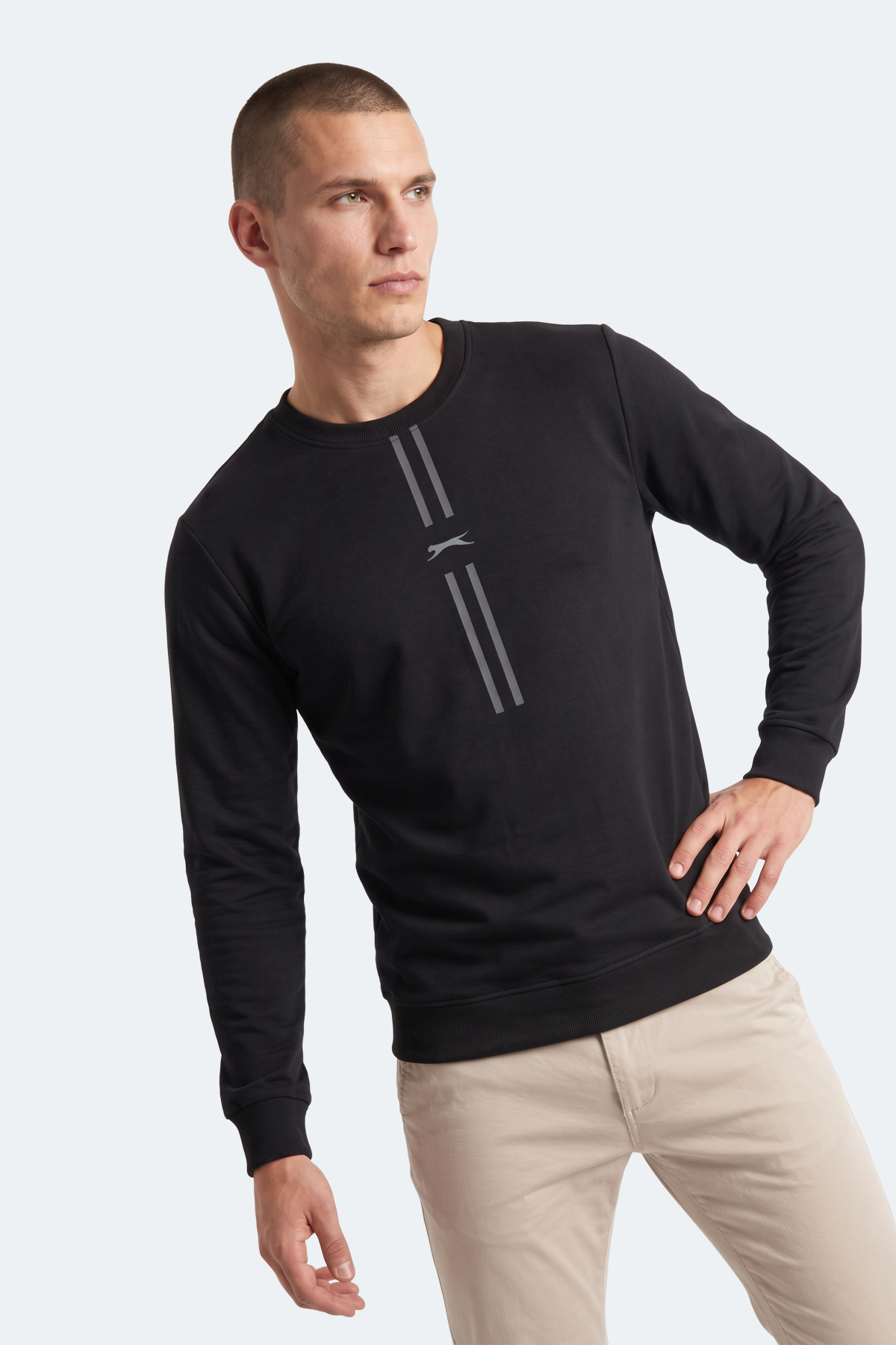 SLAZENGER GABINO I Erkek Siyah Sweatshırt görsel 7