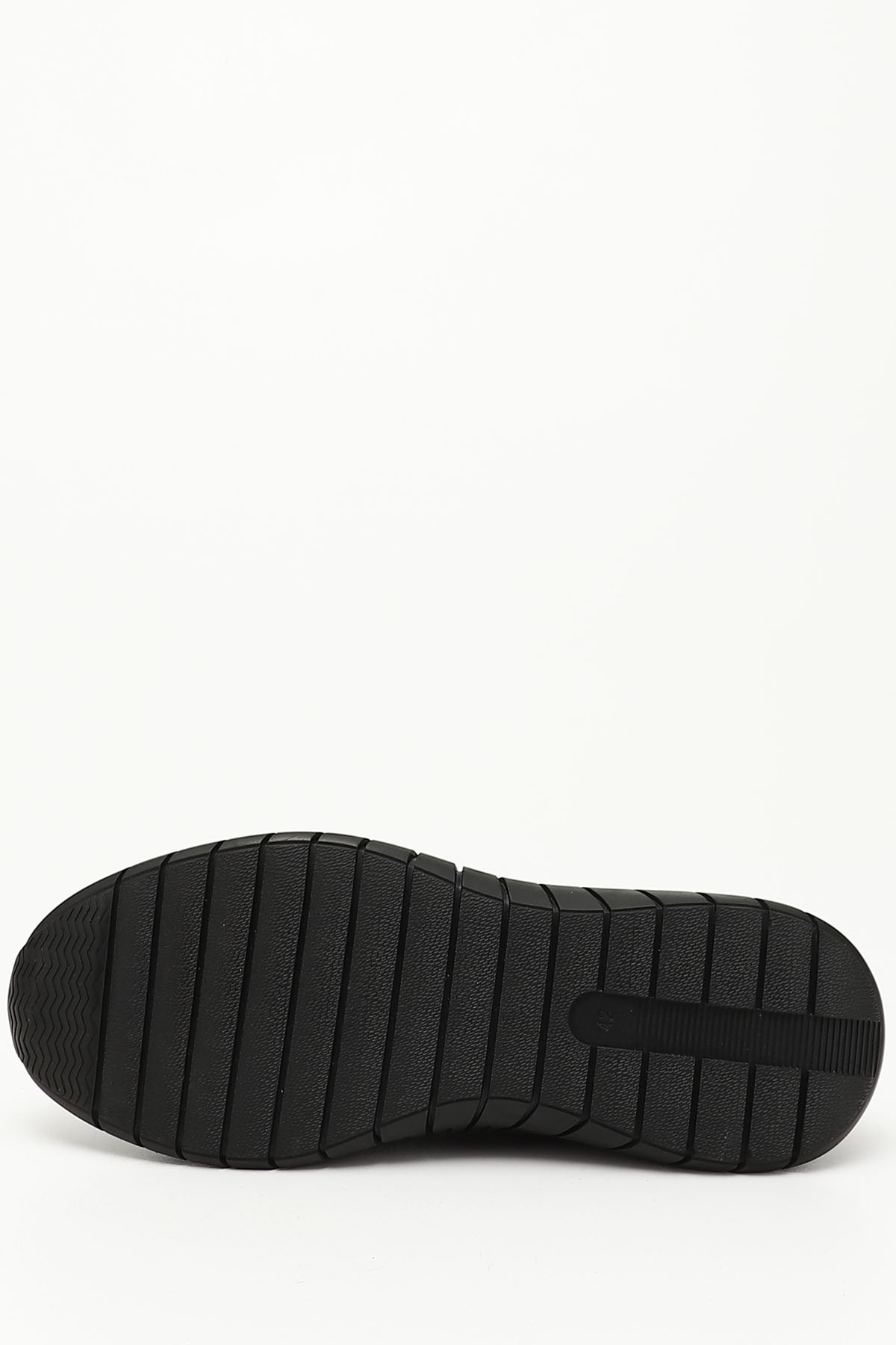 GÖNDERİ(R) ZÜMRÜT-SİYAH Hakiki Deri Yuvarlak Burun Günlük Bağcıklı Erkek Sneaker 42600 görsel 4