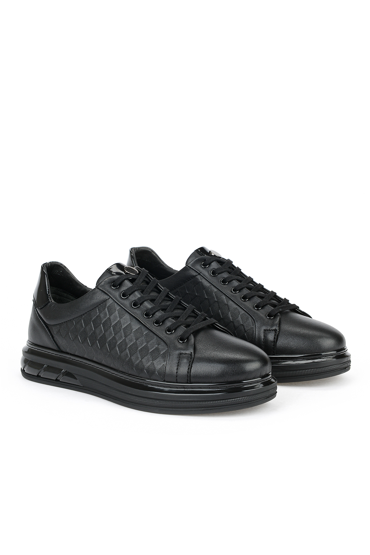 Ziya Ayakkabı Erkek Hakiki Deri Sneaker 1611057Z1011 Siyah görsel 2