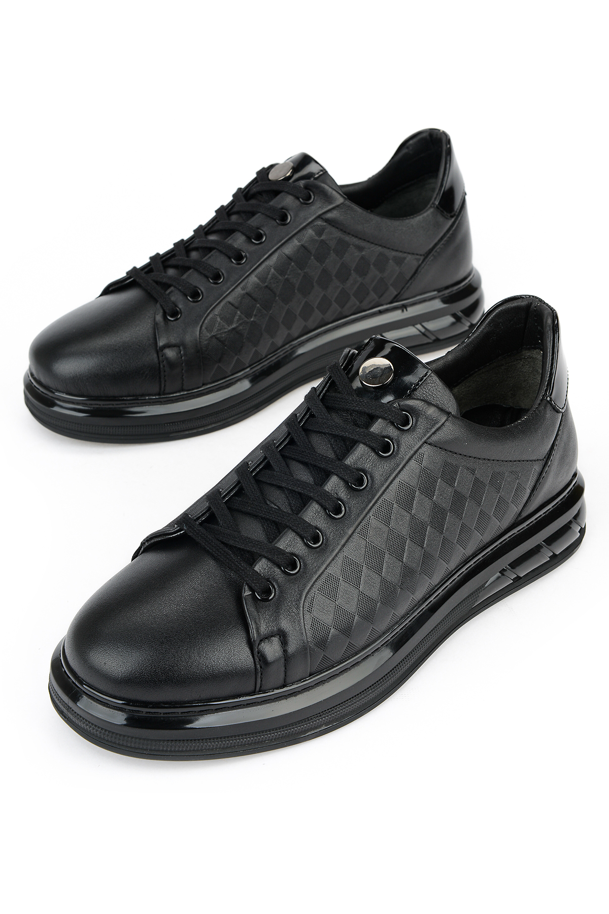 Ziya Ayakkabı Erkek Hakiki Deri Sneaker 1611057Z1011 Siyah görsel 5
