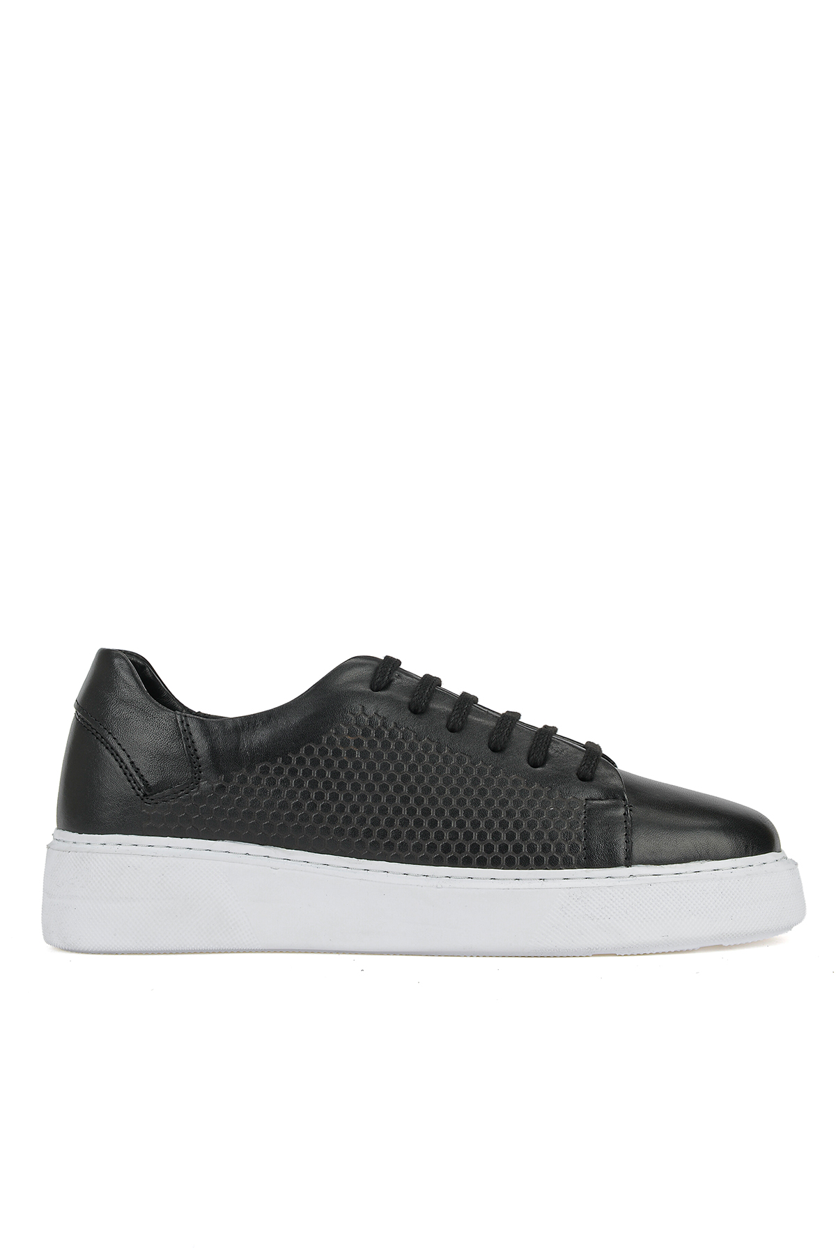 Ziya Ayakkabı Erkek Hakiki Deri Sneaker 161423Z515 Siyah