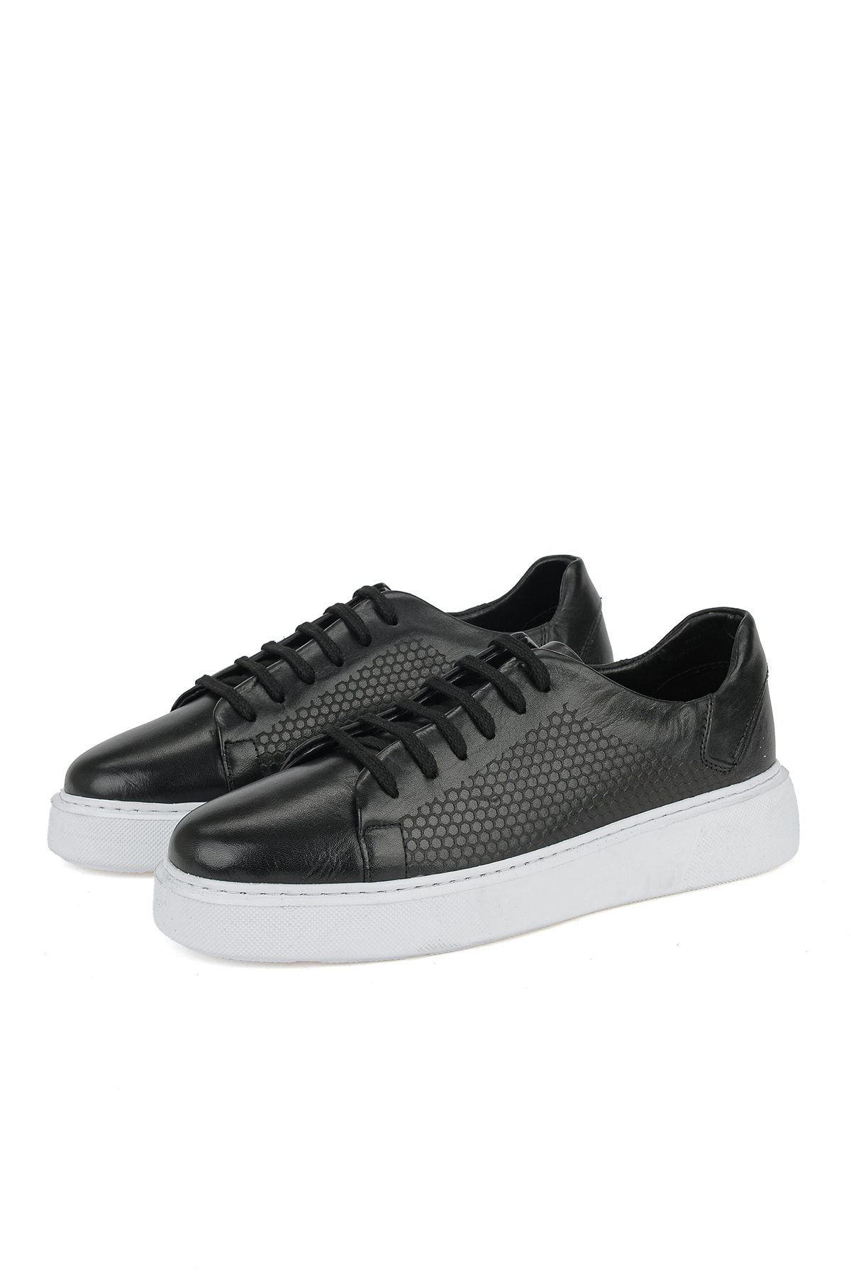 Ziya Ayakkabı Erkek Hakiki Deri Sneaker 161423Z515 Siyah görsel 5