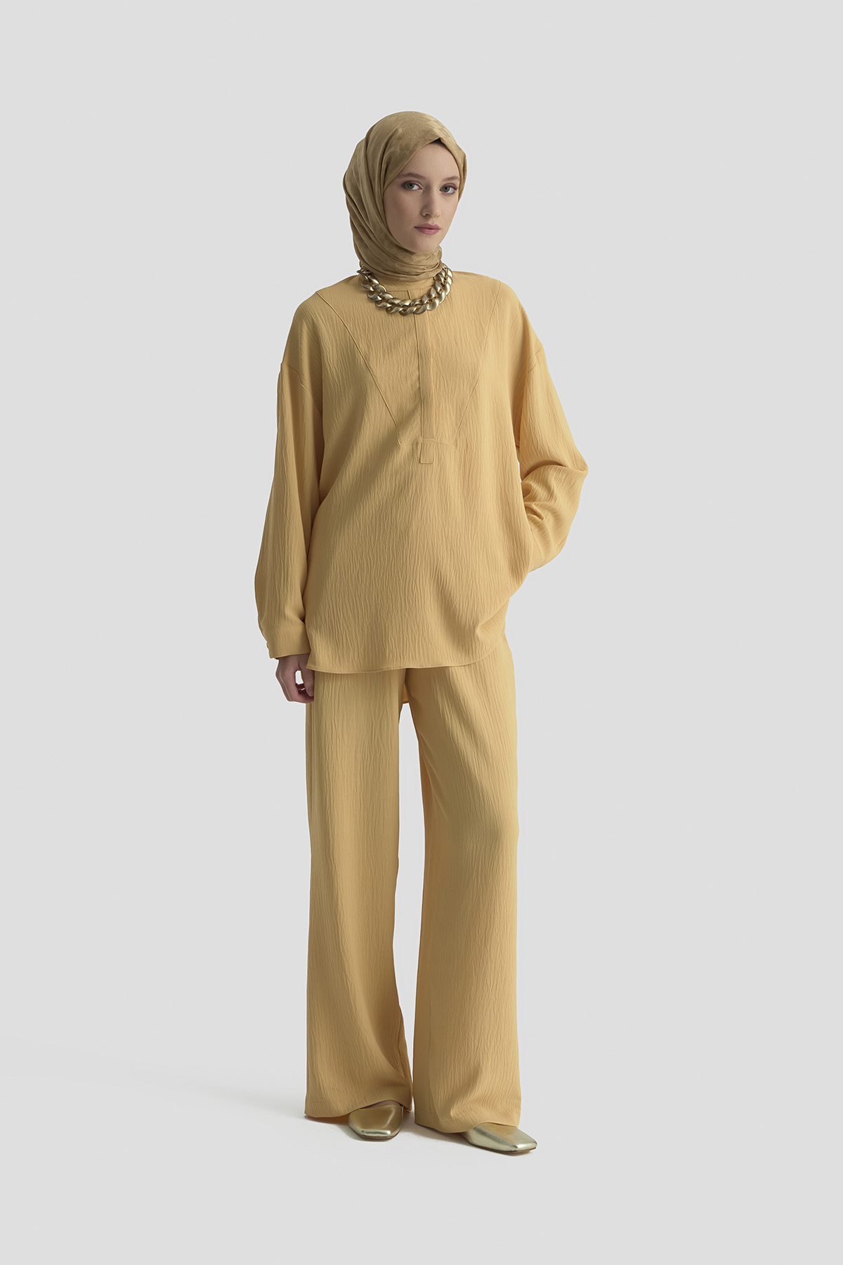ARMİNE Tunik Pantolon Takım Camel görsel 2