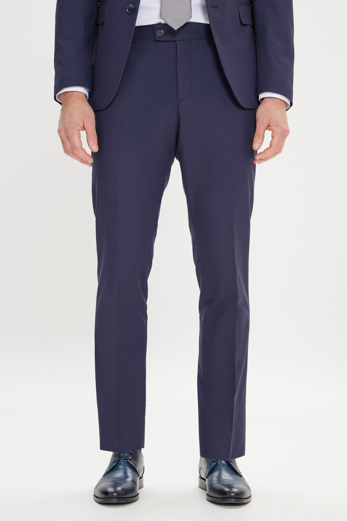AC&Co / Altınyıldız Classics Erkek Lacivert Slim Fit Dar Kesim Mono Yaka Takım Elbise görsel 4