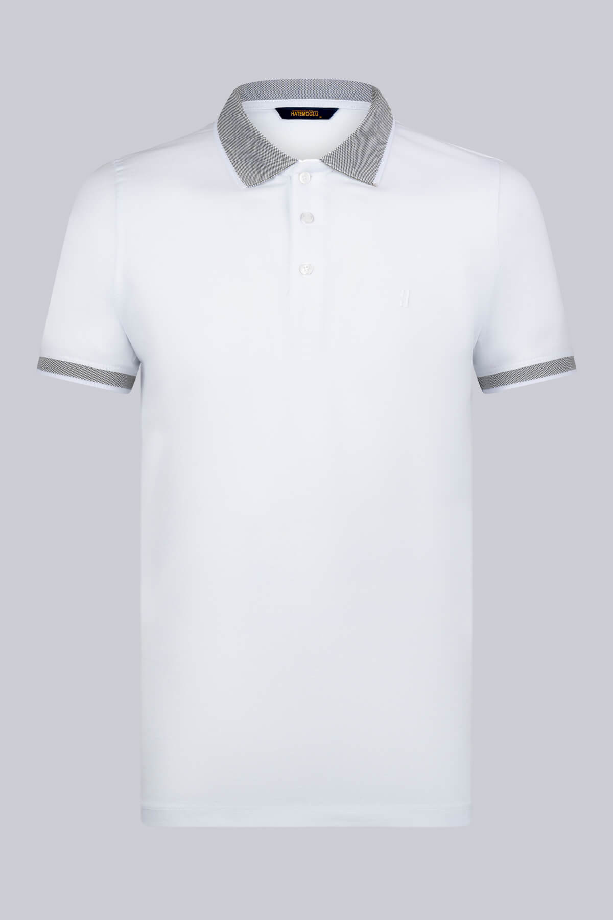 Hatemoğlu Beyaz Regular Fit 100% Pamuklu Polo Yaka Tişört görsel 3