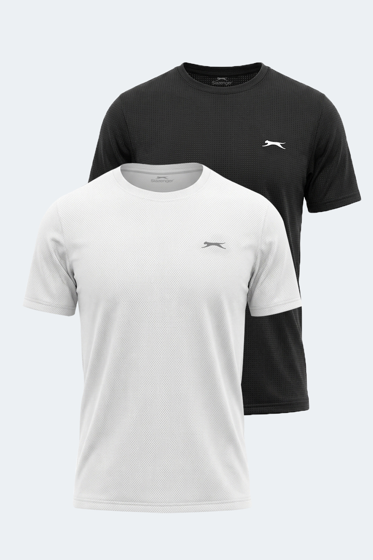 SLAZENGER HARDFLEX 2 Lİ SET Erkek Beyaz - Siyah Tişört