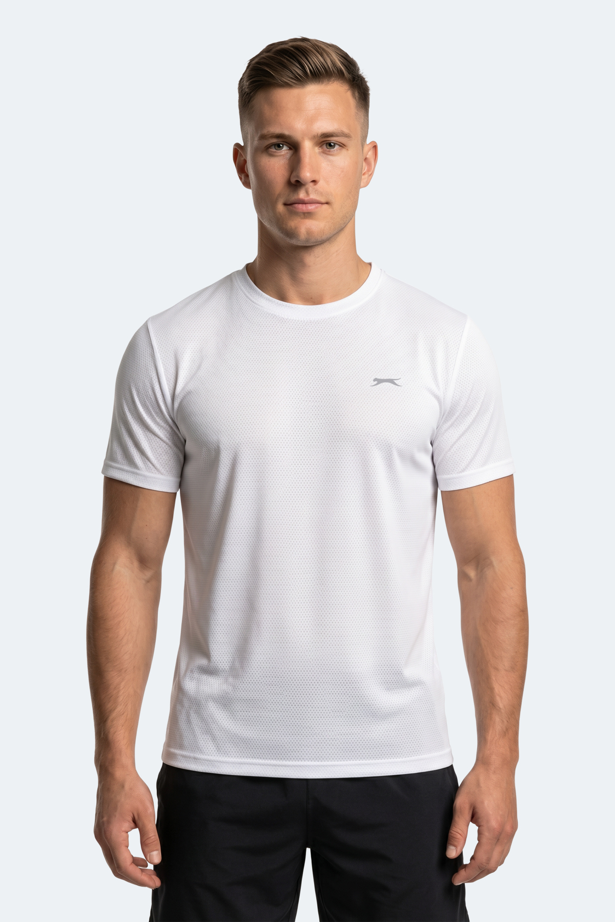 SLAZENGER HARDFLEX 2 Lİ SET Erkek Beyaz - Siyah Tişört görsel 2