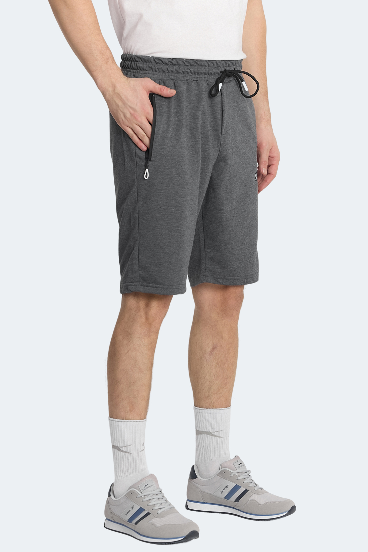 SLAZENGER NAGI IN 2 Lİ SET Erkek Cepli Siyah - Koyu Gri Şort görsel 5
