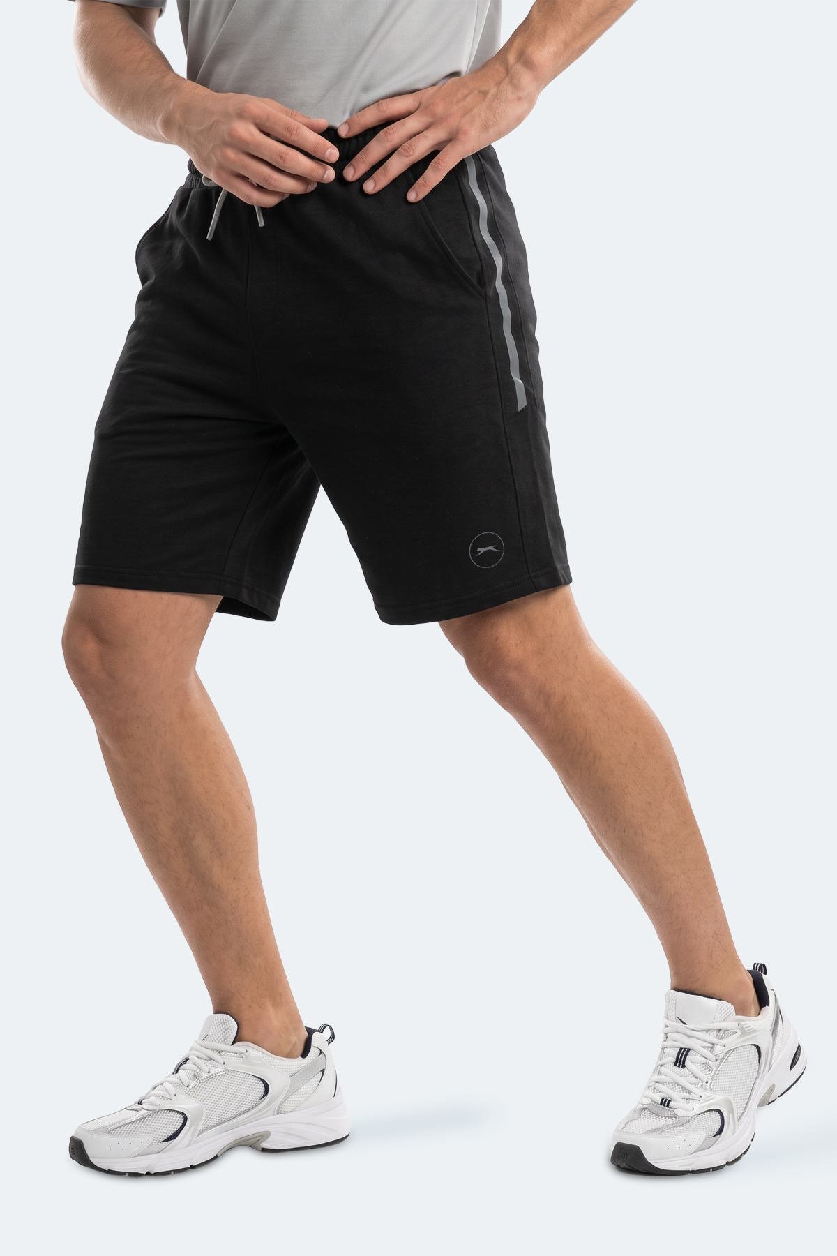 SLAZENGER NOLAN I 2 Lİ SET Erkek Siyah - Koyu Gri Şort görsel 5
